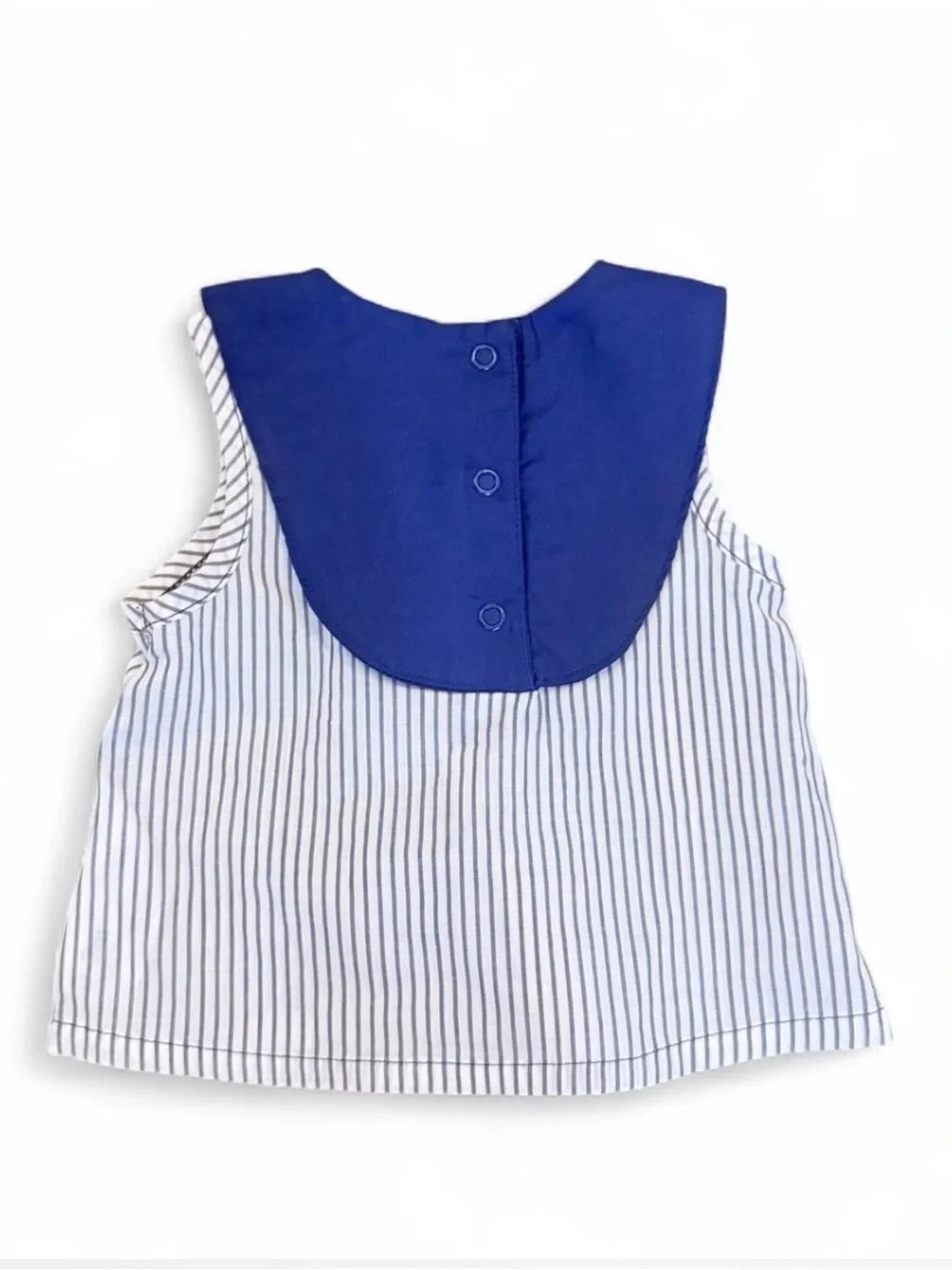 Carter's Blue & Navy Striped Collar Diaper Cover Set